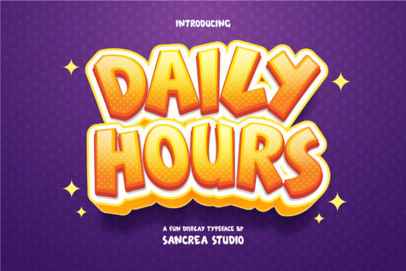 Daily Hours: A Bold & Playful Font for Crafters