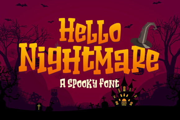 Hello Nightmare Font for Halloween Web Design Projects