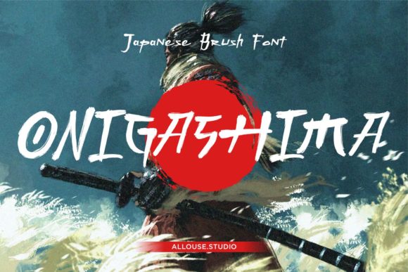 Onigashima: A Bold Japanese Brush Font for Handmade Products