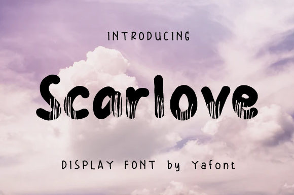 Scarlove: The Cute Display Font That Invites Readers In