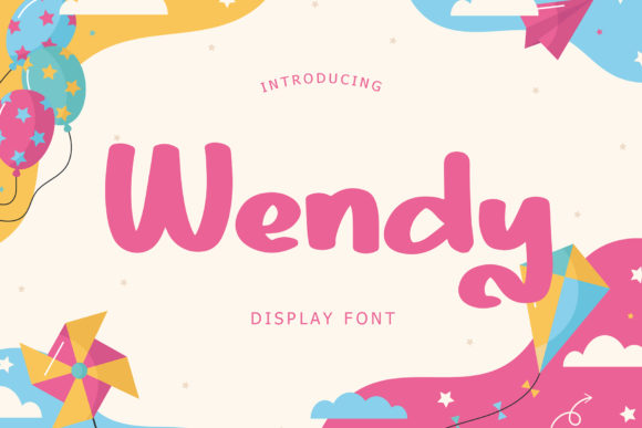 Wendy: The Playful Display Font for Creative Product Design